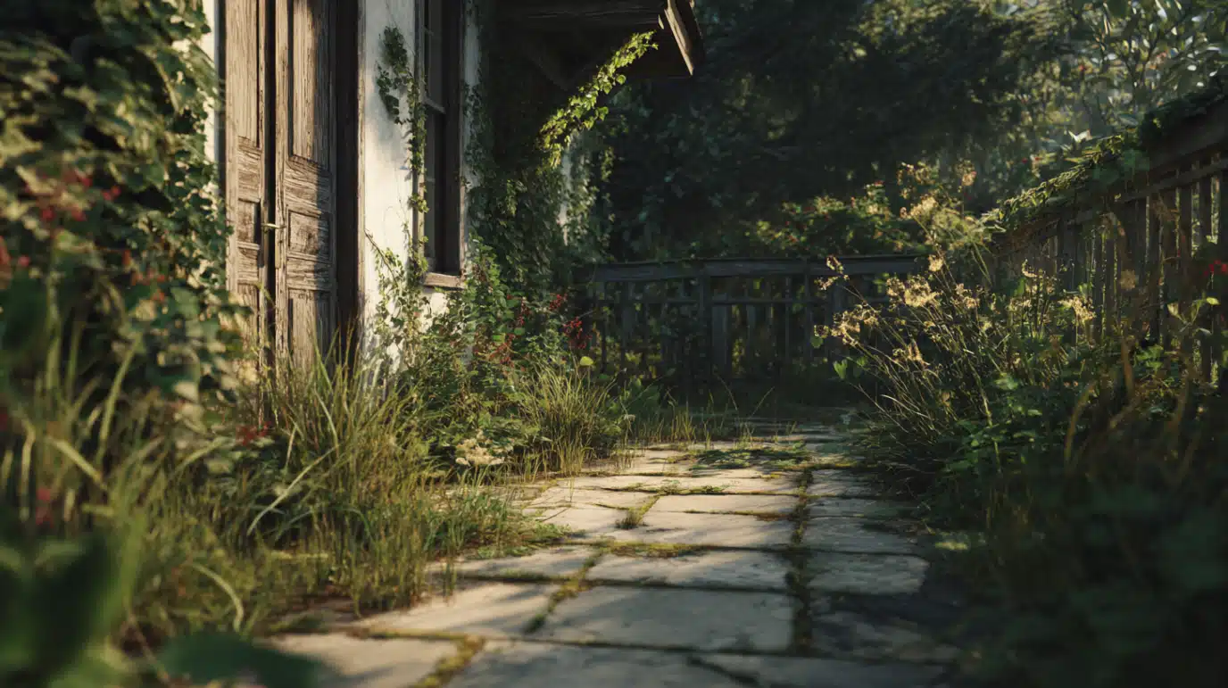 jardin abandonné