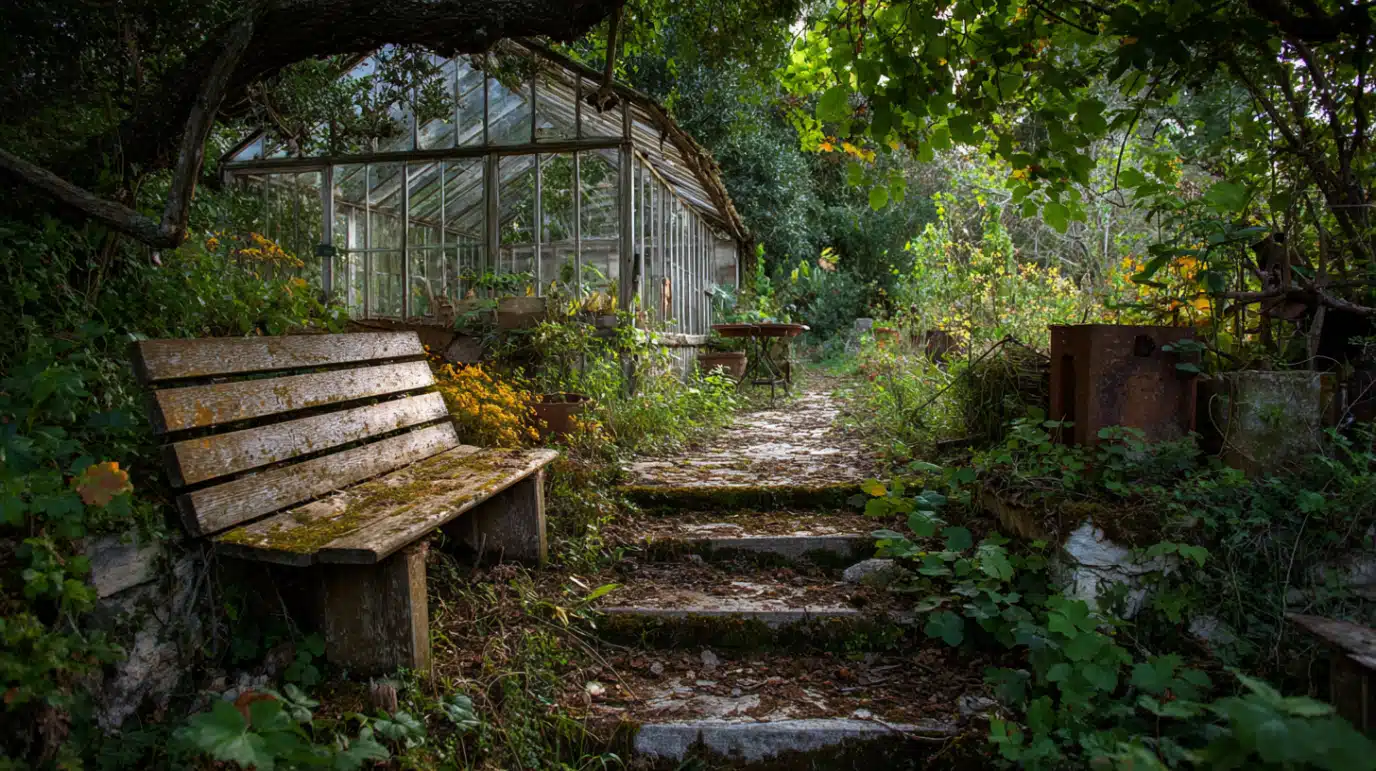 jardin potager abandone