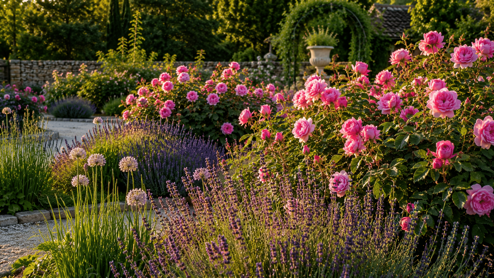 Magnifique jardin de rosiers Magnifique jardin de rosiers