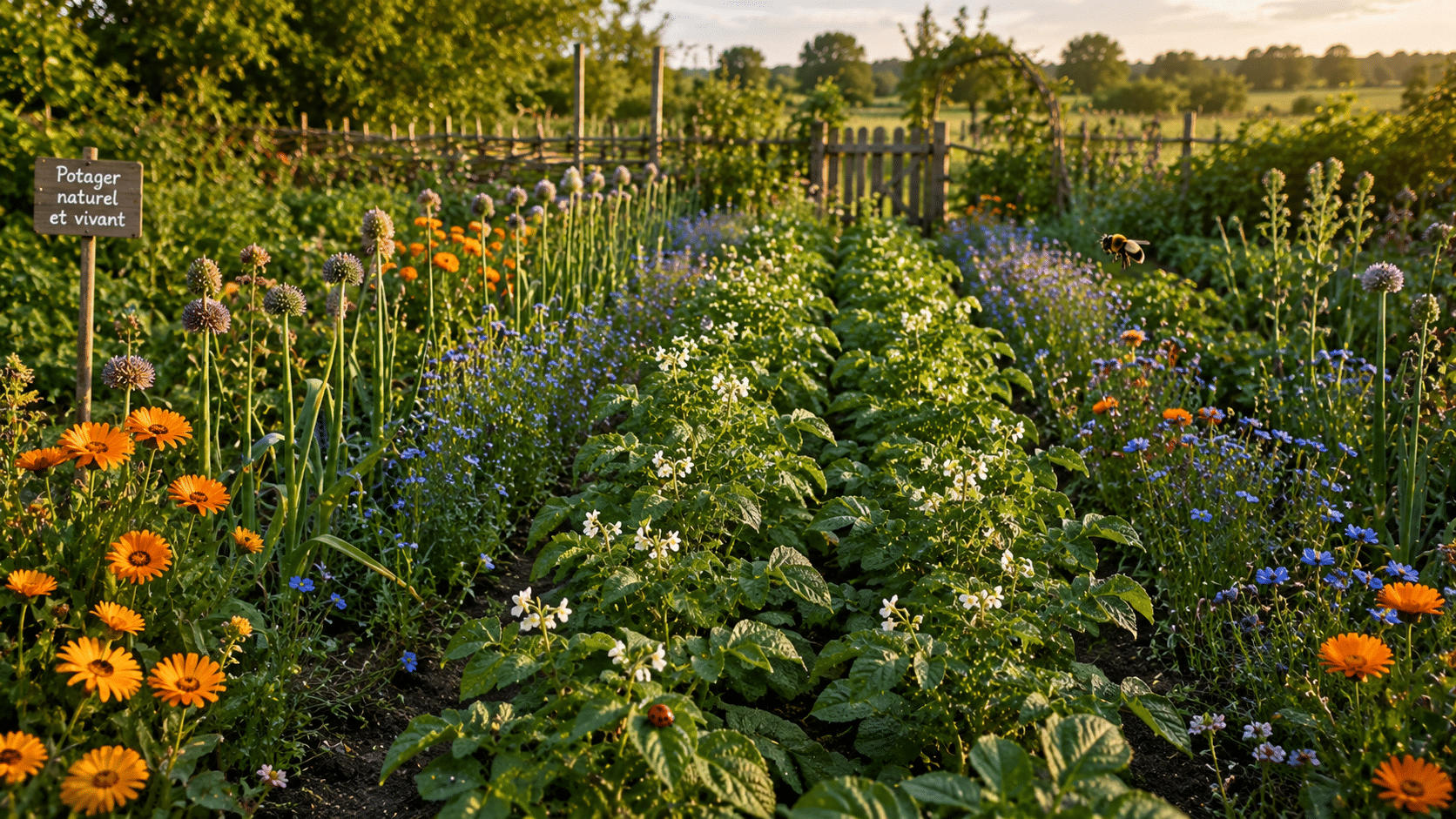 Potager protégé naturellement Potager protégé naturellement